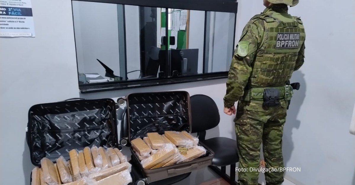 Tabletes de maconha apreendidos pela BPFRON em Realeza