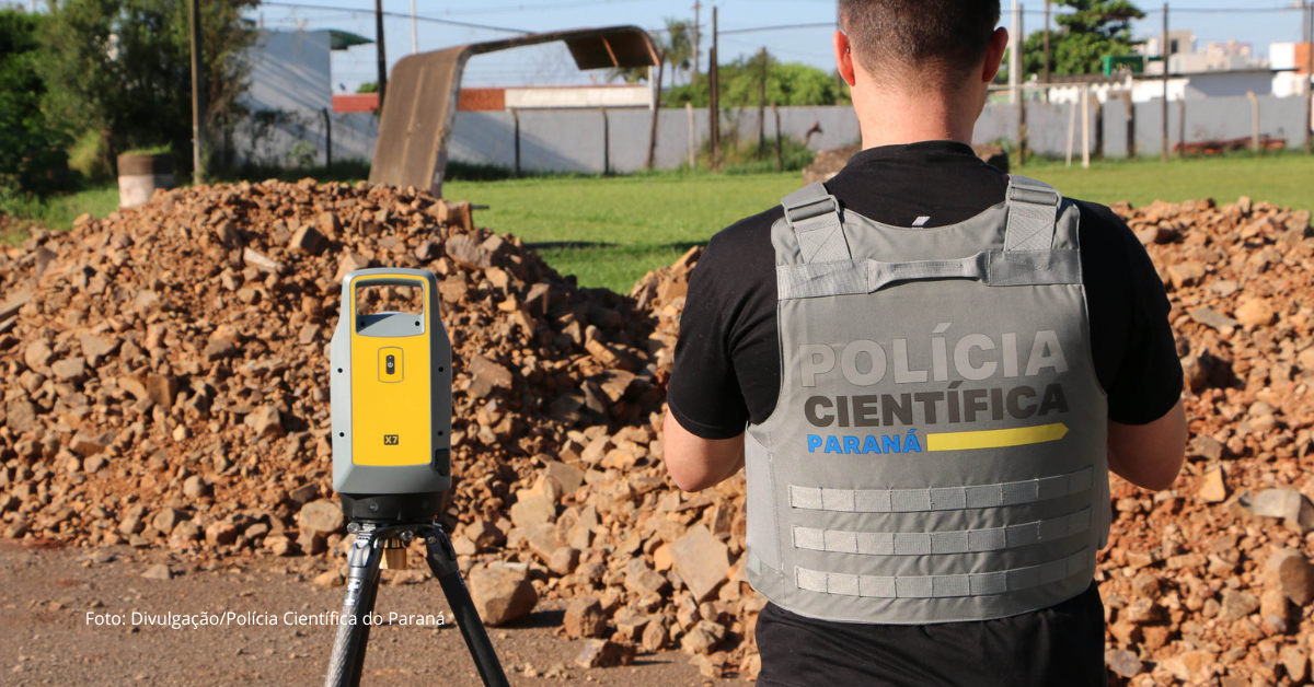 Scanners 3D Trimble X7 em operação pela Polícia Científica do Paraná