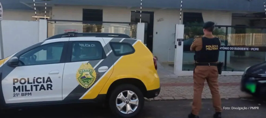 PM detém homem na BR-163 em Santo Antônio do Sudoeste por furto de antena parabólica