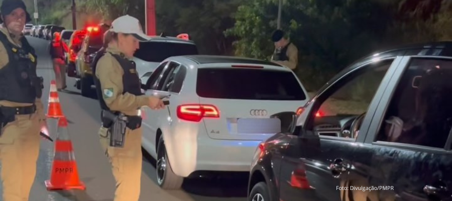 PM realiza abordagens durante Operação Lei Seca em Capanema