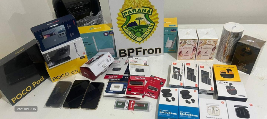 BPFRON apreende itens irregulares em Capitão Leônidas Marques