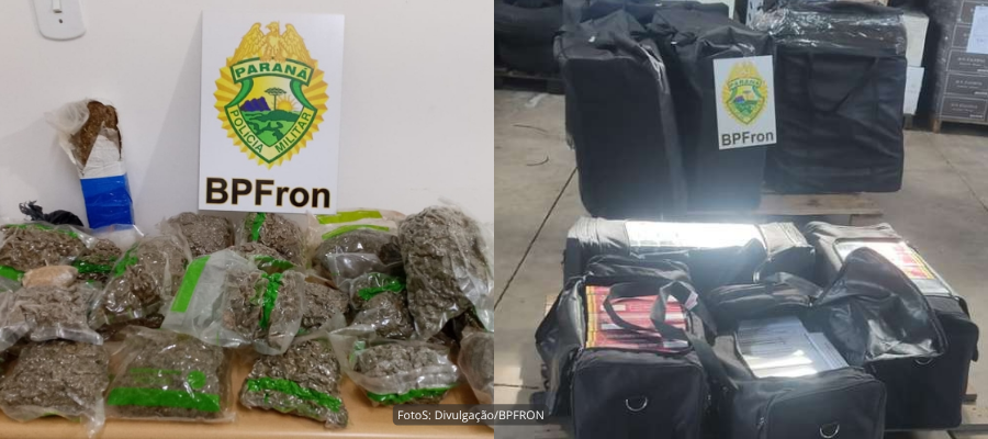 BPFRON apreende drogas e contrabando na faixa de fronteira