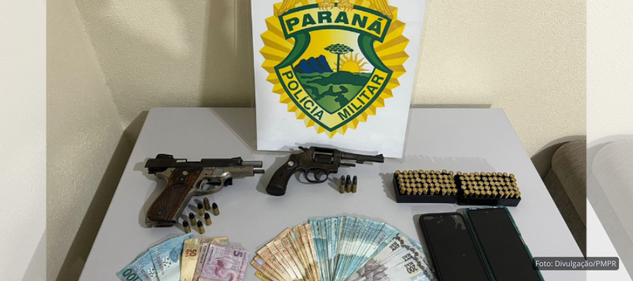 Operação da PM prende trio e apreende arsenal em caso de roubo agravado no Sudoeste do PR