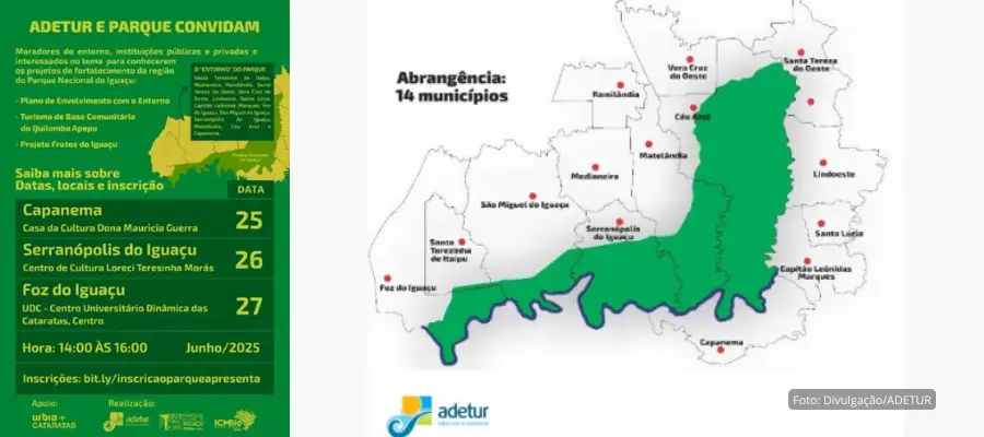 Adetur apresenta projetos em cidades do entorno do parque