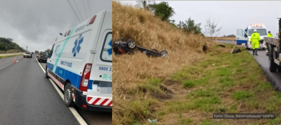 Dois acidentes deixam feridos na BR-163 em Santa Lúcia