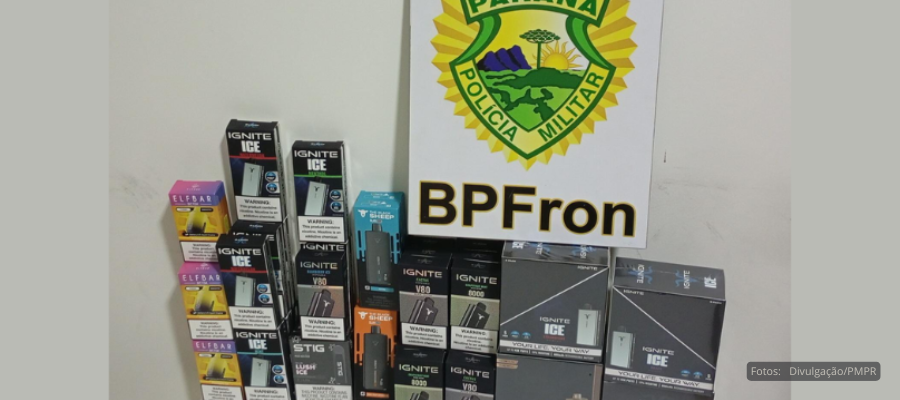Polícia Militar apreende cigarros eletrônicos em Realeza