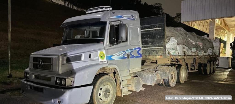 BPFRON apreende carreta com 20 toneladas de cobre em Barracão
