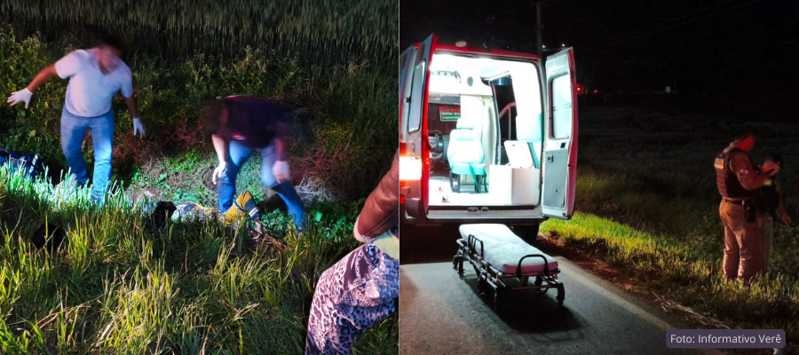 Atropelamento na PR-475 deixa homem ferido gravemente em Verê