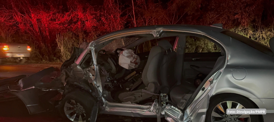 Colisão frontal na PR-483 em Francisco Beltrão deixa uma vítima fatal