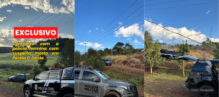 Cena da operação policial que terminou com morte de suspeito