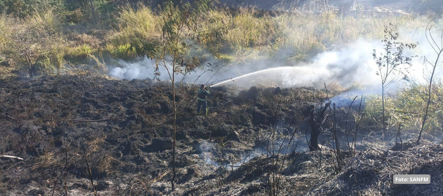 Incêndio atinge área rural de Santa Lúcia