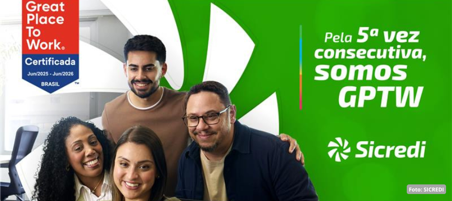 Sicredi conquista selo GPTW 2025: excelente local para trabalhar pelo quinto ano consecutivo