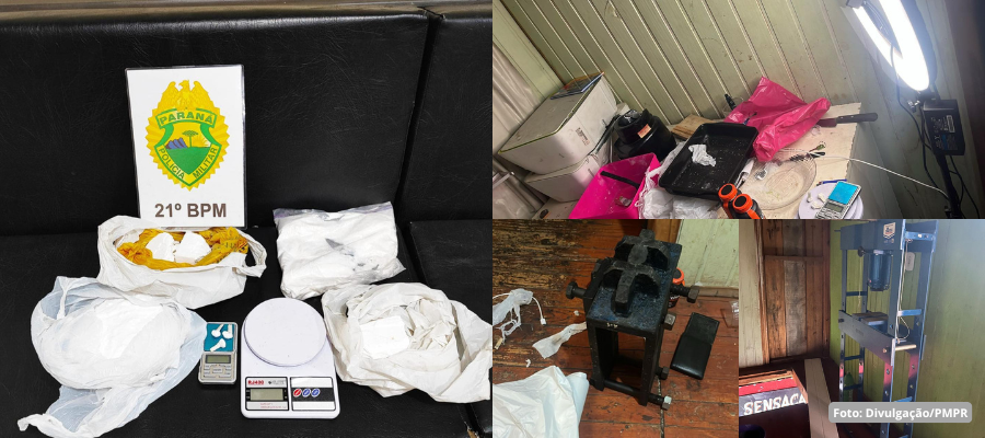 PM prende homem por tráfico de drogas e fecha laboratório caseiro em Francisco Beltrão