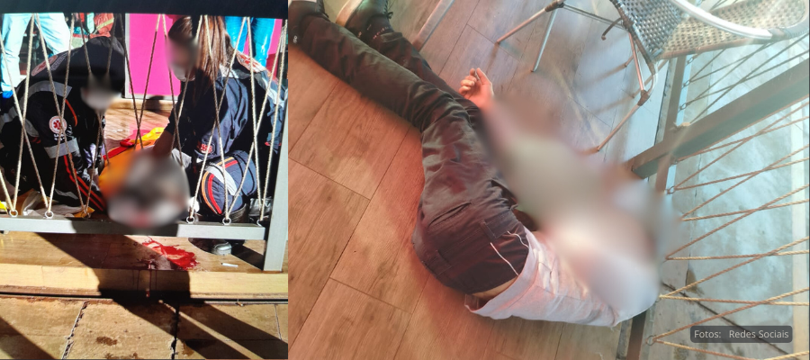 SAMU atende vítima inconsciente após agressão em posto de combustível de Capanema