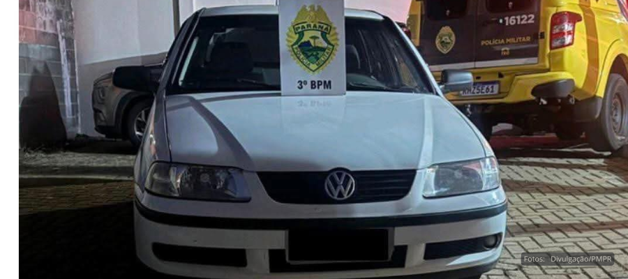 VW Gol furtado em Capanema interceptado em São Jorge do Oeste