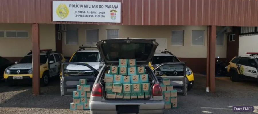 Carro apreendido na Operação Minerva em Realeza