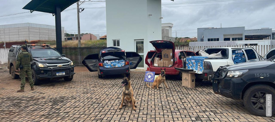 BPFron apreende comboio com cigarros contrabandeados em Salgado Filho
