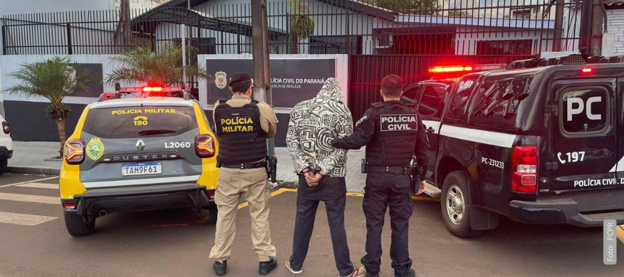 Polícia Civil e Polícia Militar prendem suspeito de furto de moto em Realeza