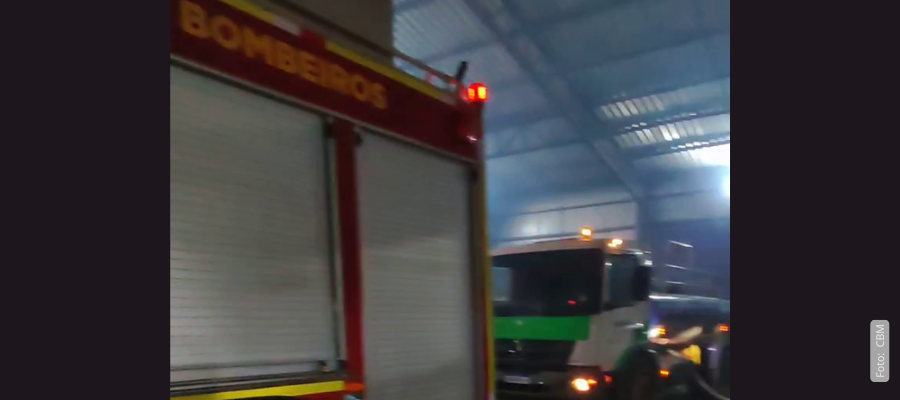 ombeiros controlam incêndio em secador de grãos da Copacol em Pérola d’Oeste