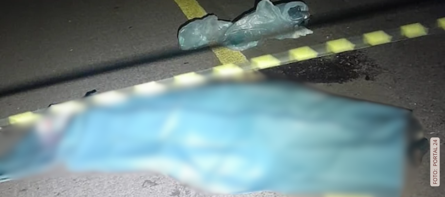 Local do atropelamento fatal na BR-163 onde pedestre morreu.