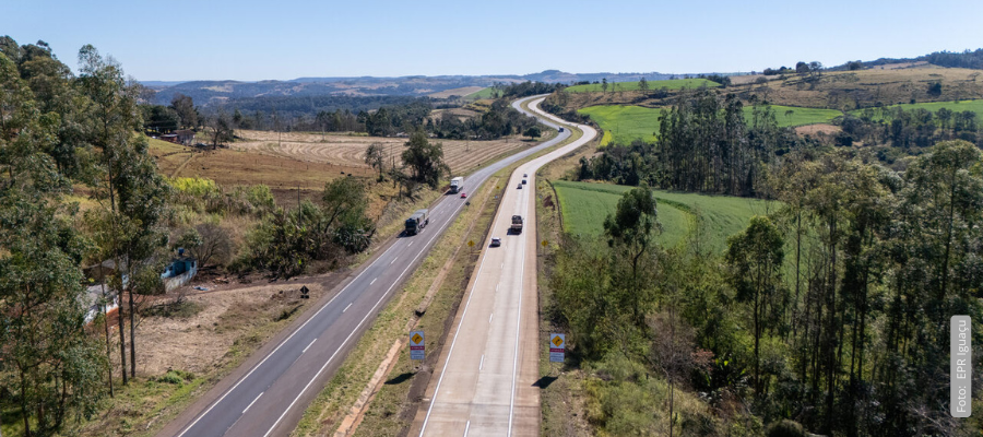 Pórtico de pedágio eletrônico da EPR Iguaçu no Sudoeste do Paraná