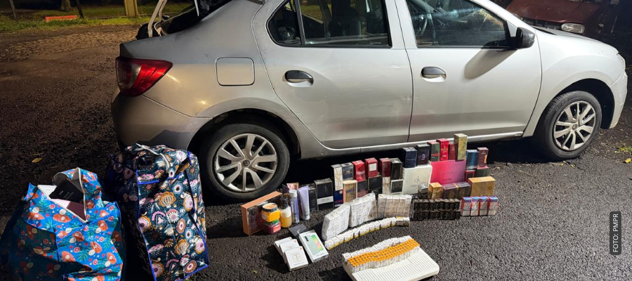 Medicamentos contrabandeados apreendidos na PR-182 em Realeza