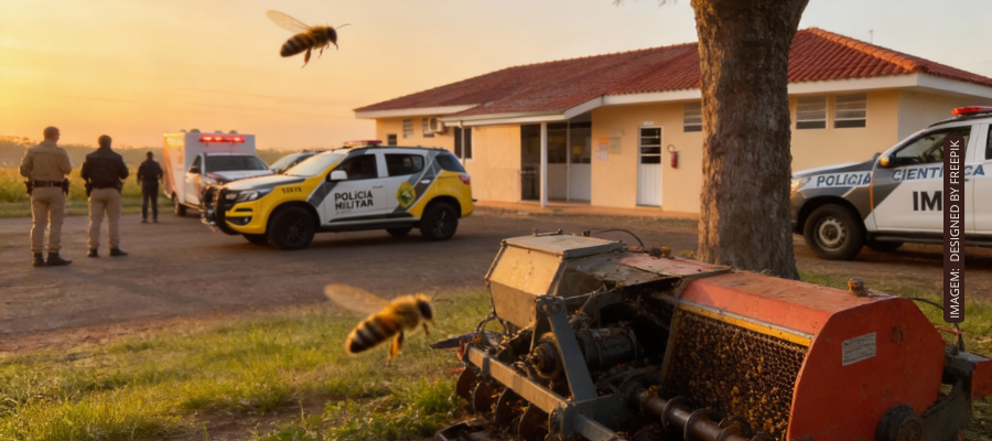 Polícia Militar atende ocorrência de ataque de abelhas em Cruzeiro do Iguaçu