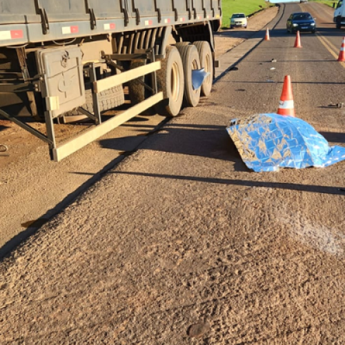 Homem morre atropelado ao tentar atravessar a BR-163 em Capanema