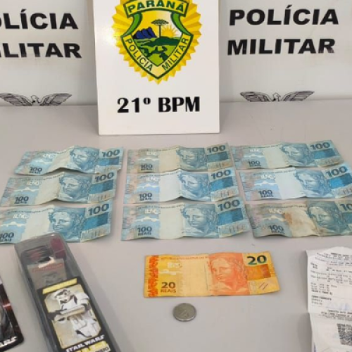 PM prende homem por furto de R$ 1 mil e recupera dinheiro em Realeza