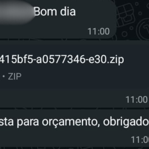ALERTA DE GOLPE NO WHATSAPP: vírus “orçamento.zip” rouba senhas e dados bancários