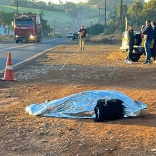 Idoso morre atropelado na PR-158, em Chopinzinho