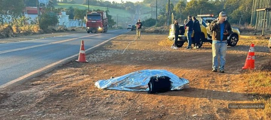 Idoso morre atropelado na PR-158, em Chopinzinho