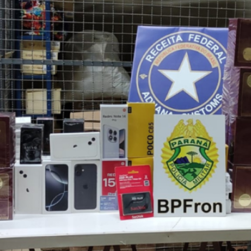 BPFRON apreende contrabando em ônibus interestadual em Realeza