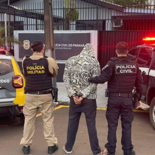 Polícia Civil e Polícia Militar prendem suspeito de furto de moto em Realeza