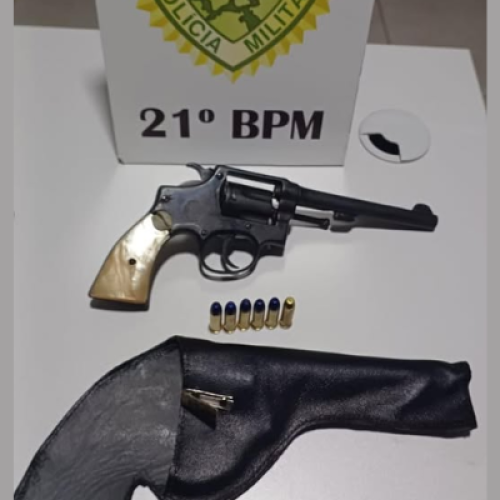Homem é preso armado na área rural de Santa Izabel do Oeste