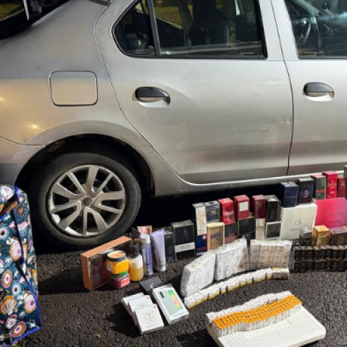 Medicamentos contrabandeados apreendidos na PR-182 em Realeza