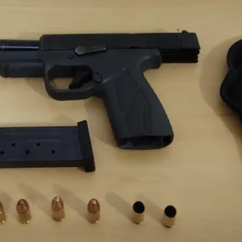 PM efetua prisão por disparos em Capanema; pistola 9mm apreendida