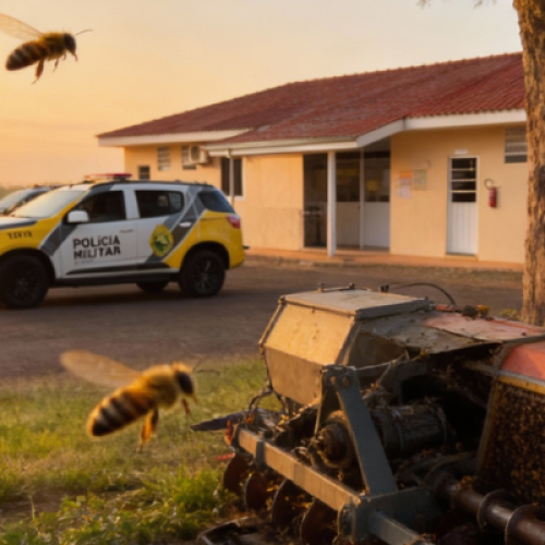 Polícia Militar atende ocorrência de ataque de abelhas em Cruzeiro do Iguaçu