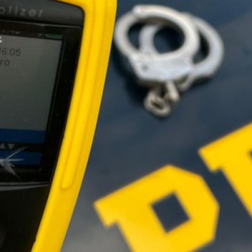 Teste de etilômetro reforçado pela PRF no Paraná