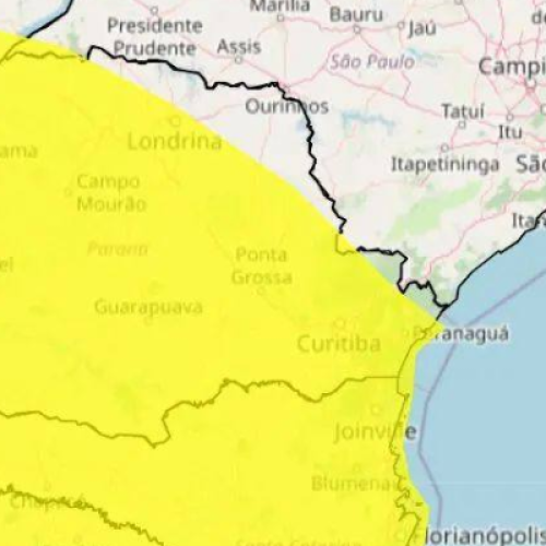 Alerta de tempestade atinge 361 cidades do Paraná: sudoeste pode ter grande impacto