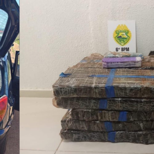 PM apreende maconha na BR-163 em Santa Lúcia