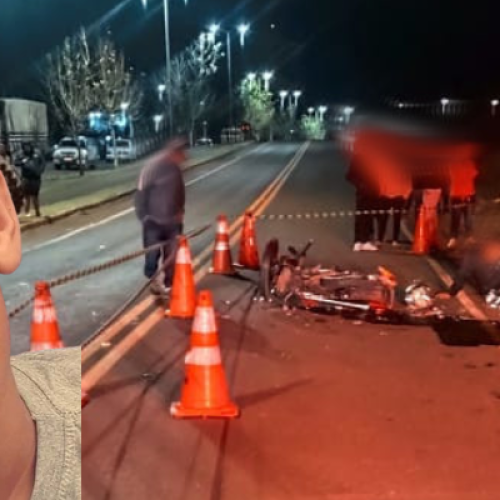 Acidente entre moto e carro deixa jovem morto em Mangueirinha, na PR-281
