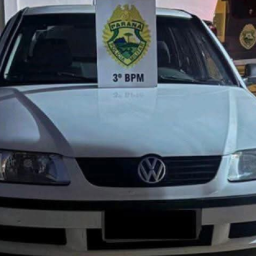 Polícia recupera carro furtado de Capanema na PR-281, em São Jorge D’Oeste